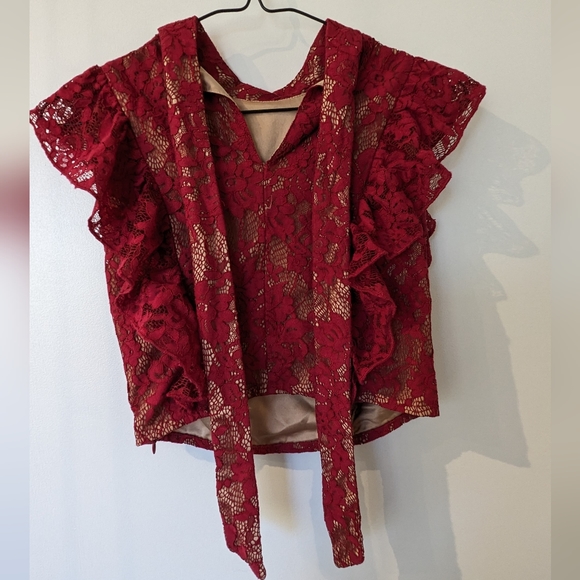 Majorelle - Lucile Top in Cranberry Red, size XXS - Picture 3 of 8